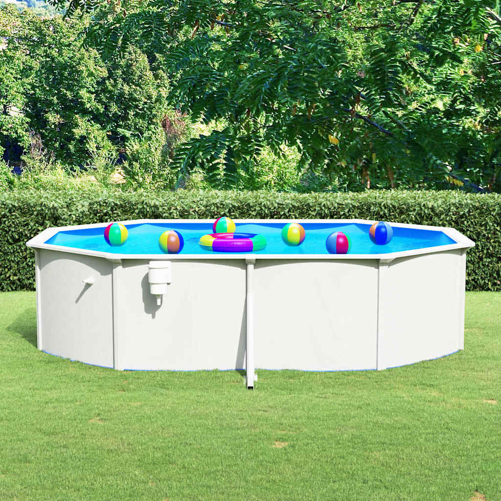 vidaXL Swimming Pool with Safety Ladder 490x360x120 cm