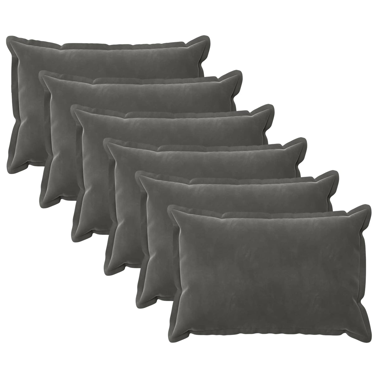vidaXL Cushion with cushion WOODEN 2 pcs Blue velvet