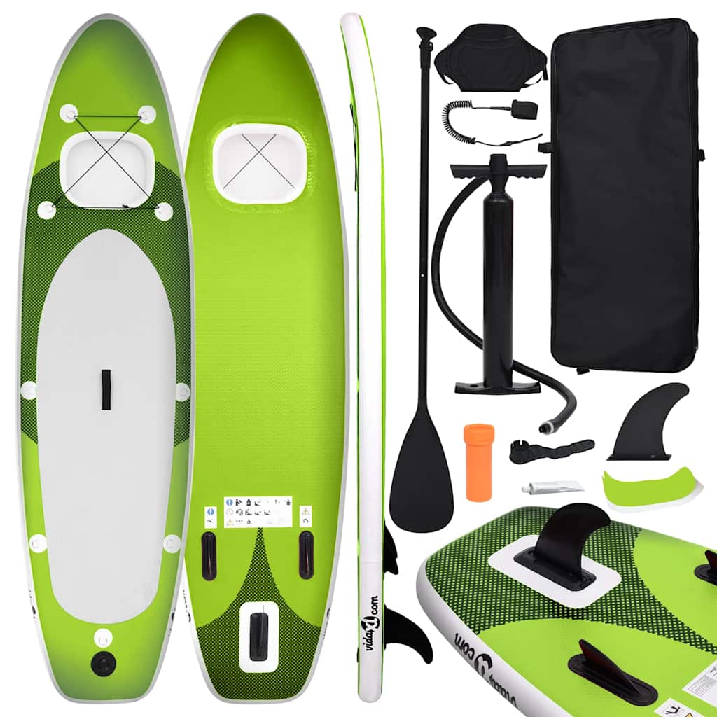 vidaXL Stand Up Paddleboardset opblaasbaar 300x76x10 cm zeeblauw