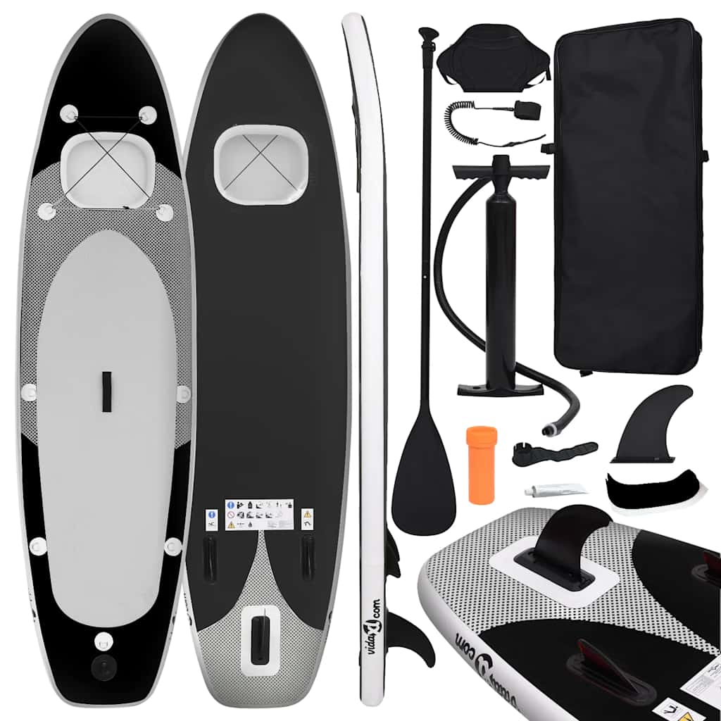 vidaXL Stand Up Paddleboardset opblaasbaar 300x76x10 cm zeeblauw