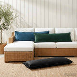 vidaXL Cushion with cushion WOODEN 2 pcs Blue velvet