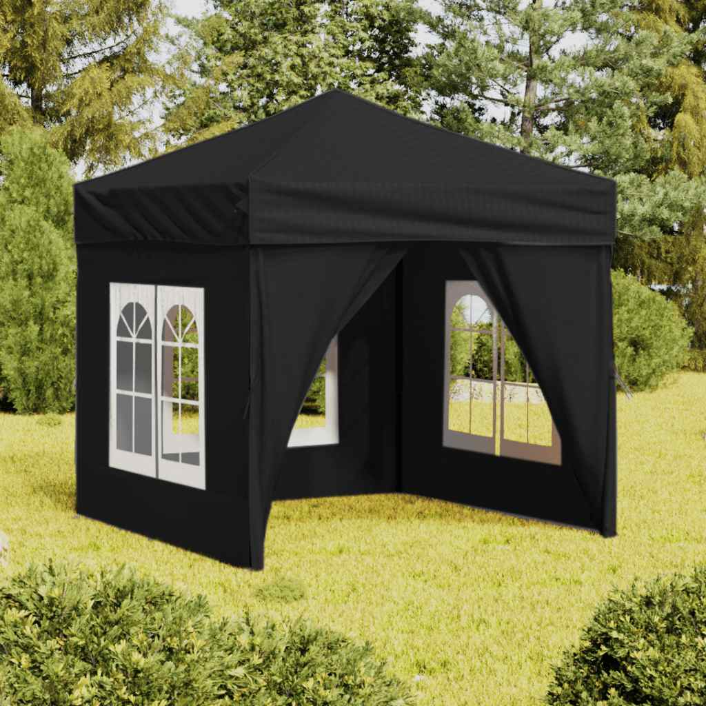 vidaXL Partytent inklapbaar met zijwanden 2x2 m blauw