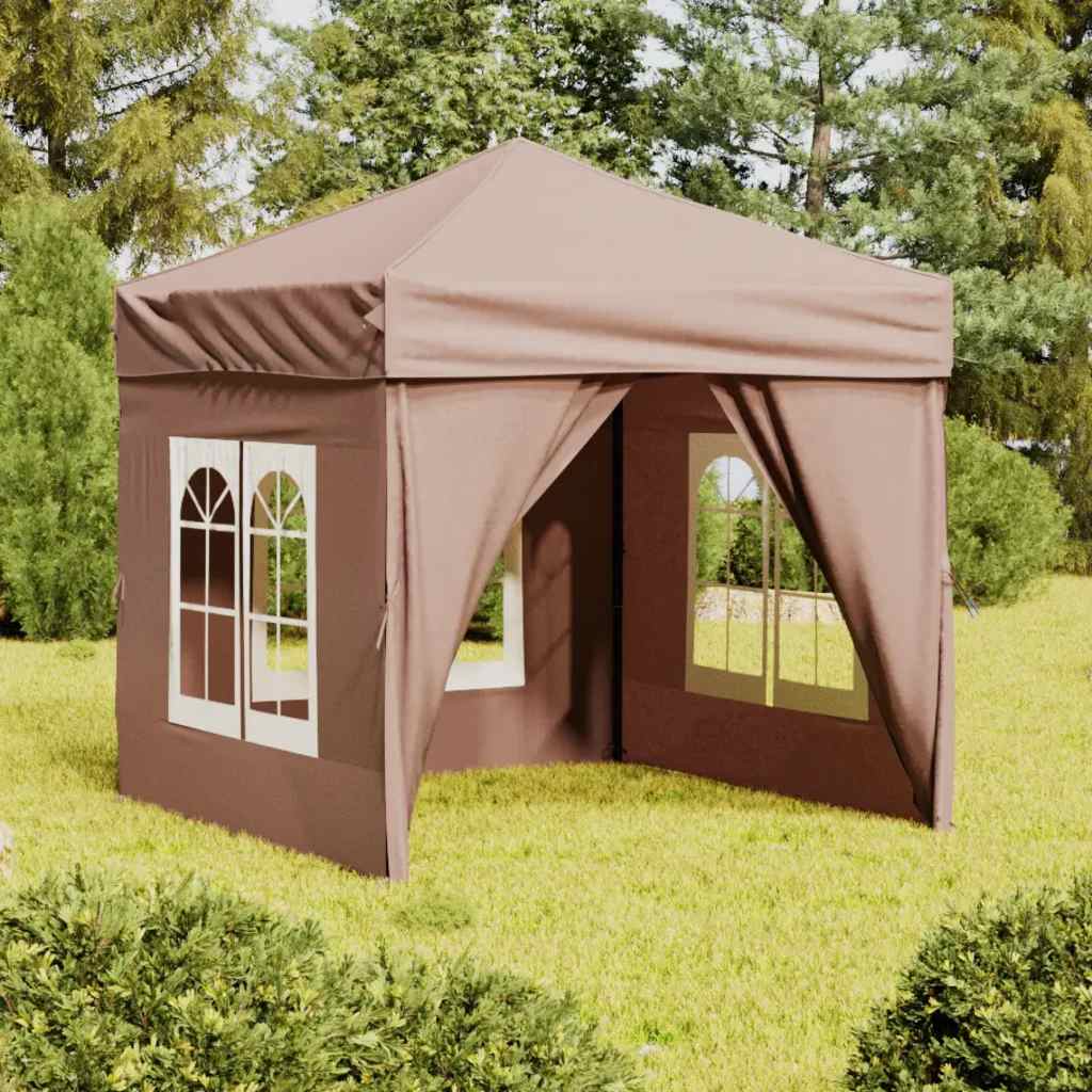 vidaXL Partytent inklapbaar met zijwanden 2x2 m blauw