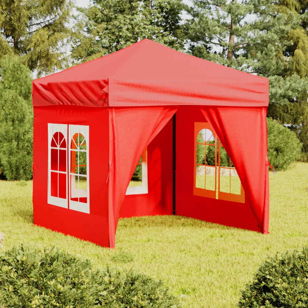vidaXL Partytent inklapbaar met zijwanden 2x2 m blauw