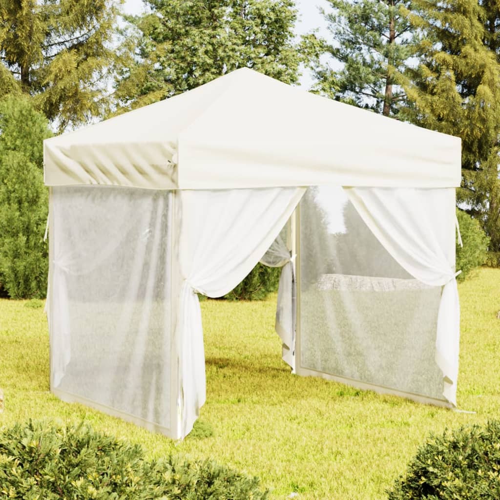 vidaXL Partytent inklapbaar met zijwanden 2x2 m blauw