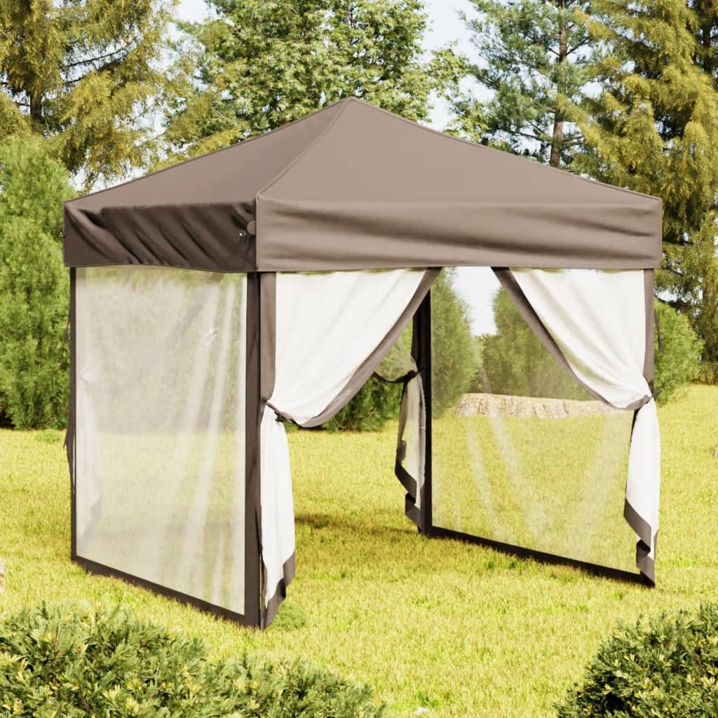vidaXL Partytent inklapbaar met zijwanden 2x2 m blauw