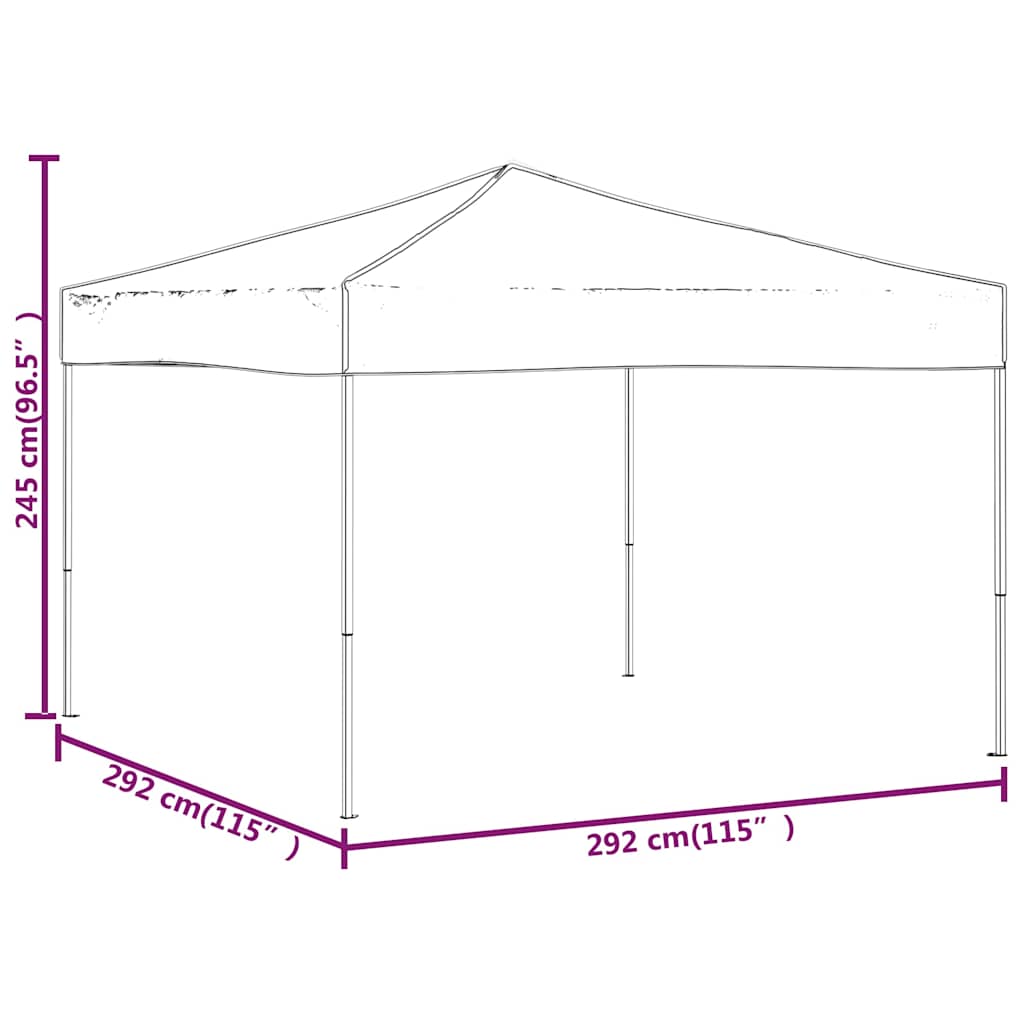 vidaXL Partytent inklapbaar 2x2 m blauw