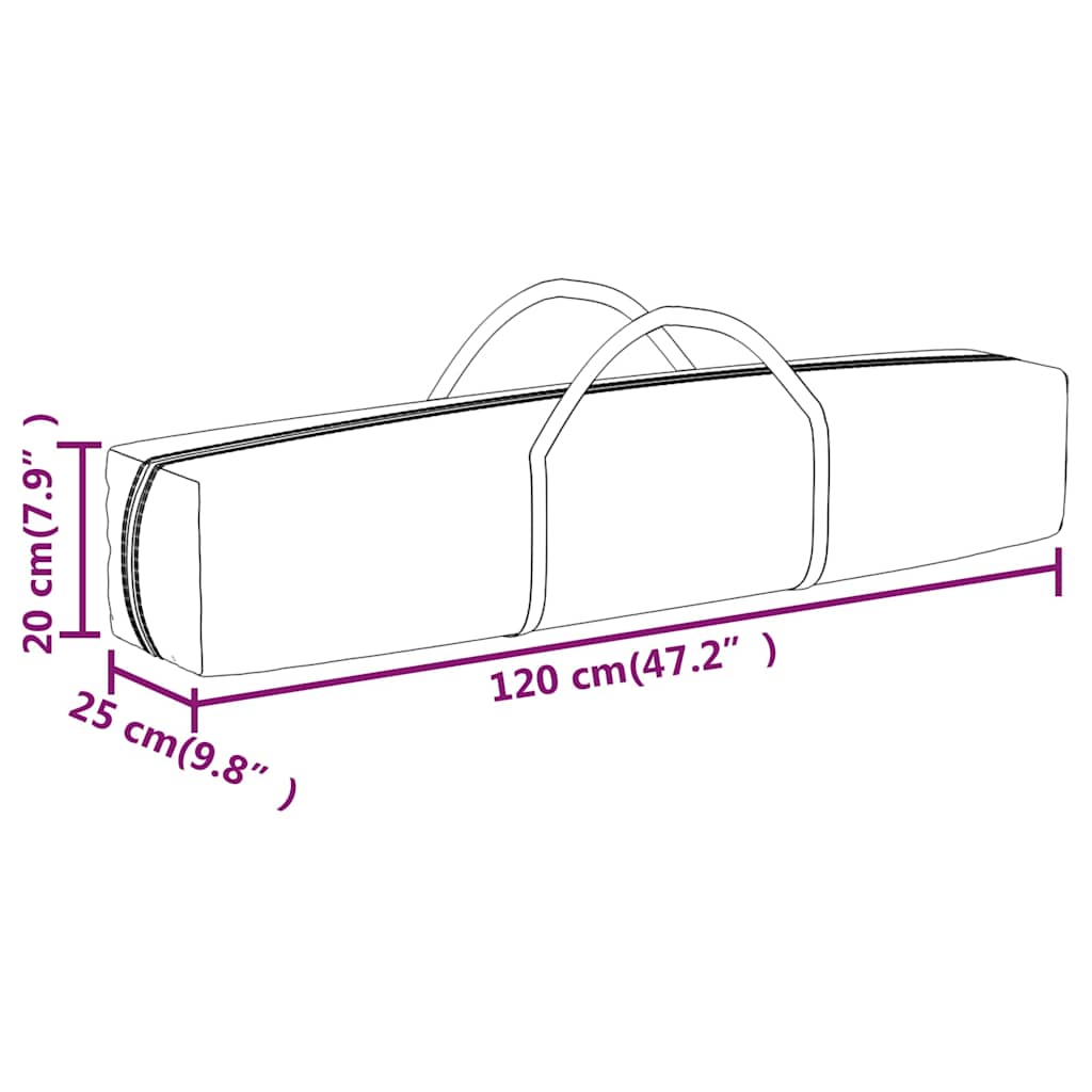 vidaXL Partytent inklapbaar 2x2 m blauw