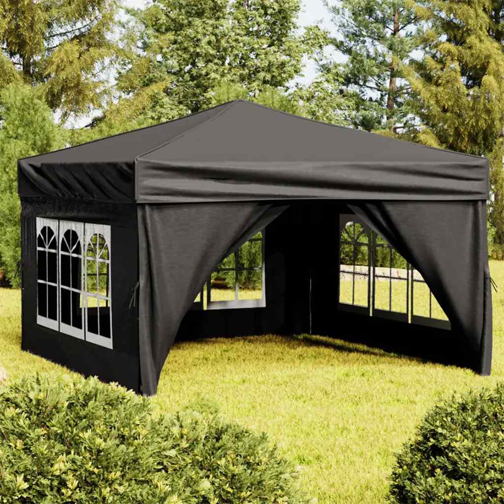 vidaXL Partytent inklapbaar met zijwanden 2x2 m blauw