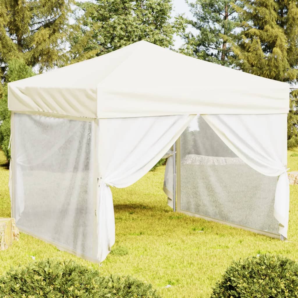 vidaXL Partytent inklapbaar met zijwanden 2x2 m blauw