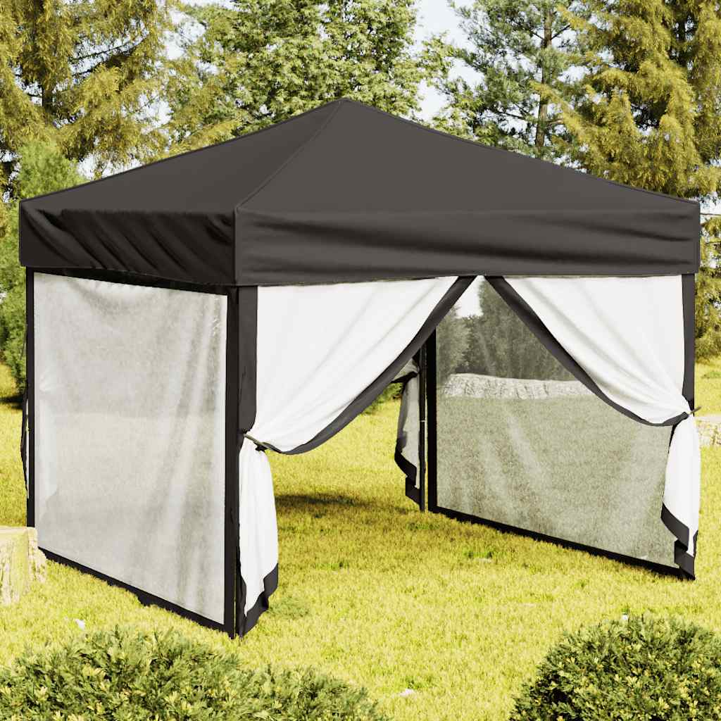 vidaXL Partytent inklapbaar met zijwanden 2x2 m blauw