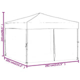 vidaXL Partytent inklapbaar met zijwanden 2x2 m blauw