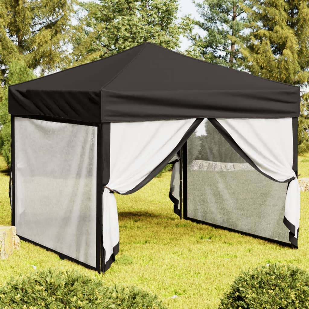 vidaXL Partytent inklapbaar met zijwanden 2x2 m blauw