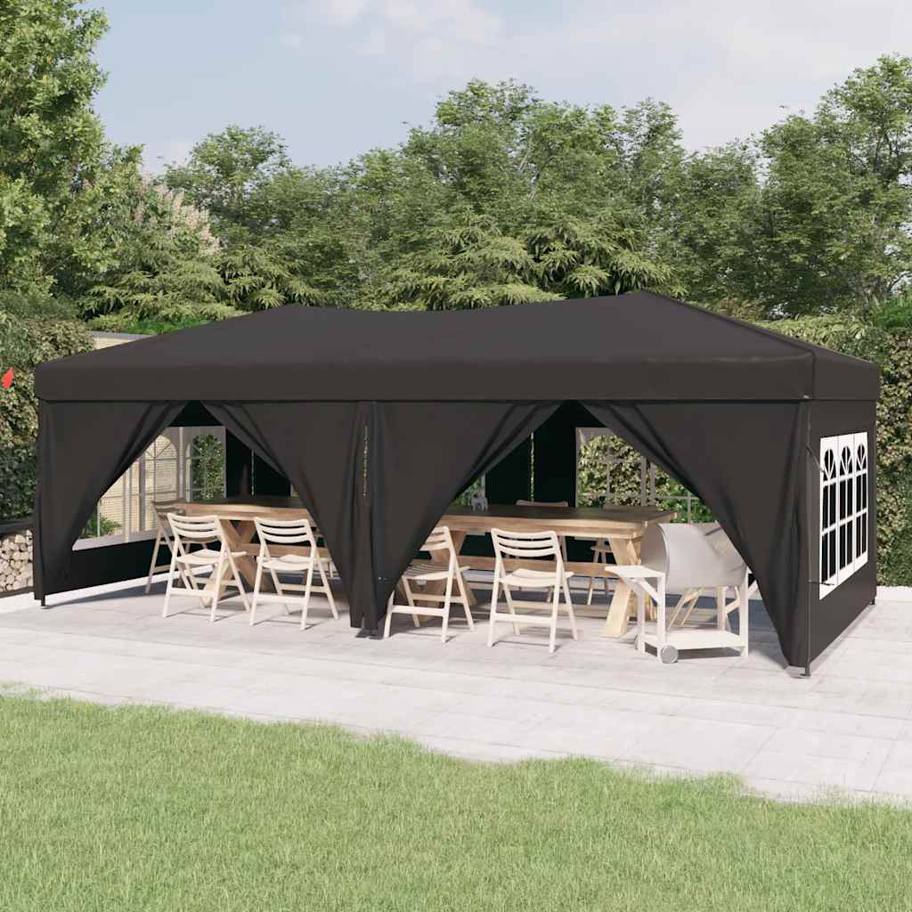 vidaXL Partytent inklapbaar met zijwanden 2x2 m blauw