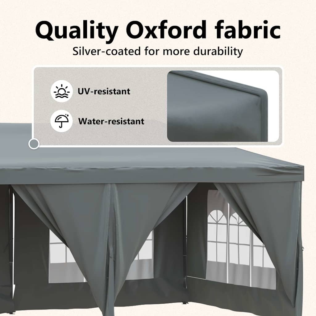 vidaXL Partytent inklapbaar met zijwanden 2x2 m blauw