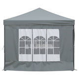 vidaXL Partytent inklapbaar met zijwanden 2x2 m blauw