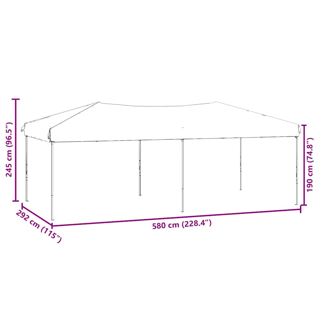vidaXL Partytent inklapbaar met zijwanden 2x2 m blauw