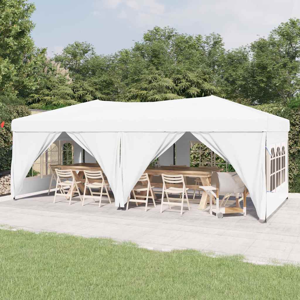 vidaXL Partytent inklapbaar met zijwanden 2x2 m blauw