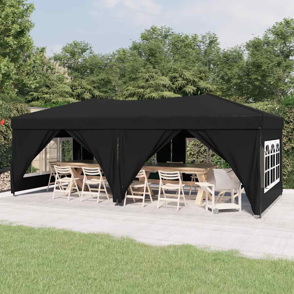 vidaXL Partytent inklapbaar met zijwanden 2x2 m blauw