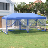 vidaXL Partytent inklapbaar met zijwanden 2x2 m blauw