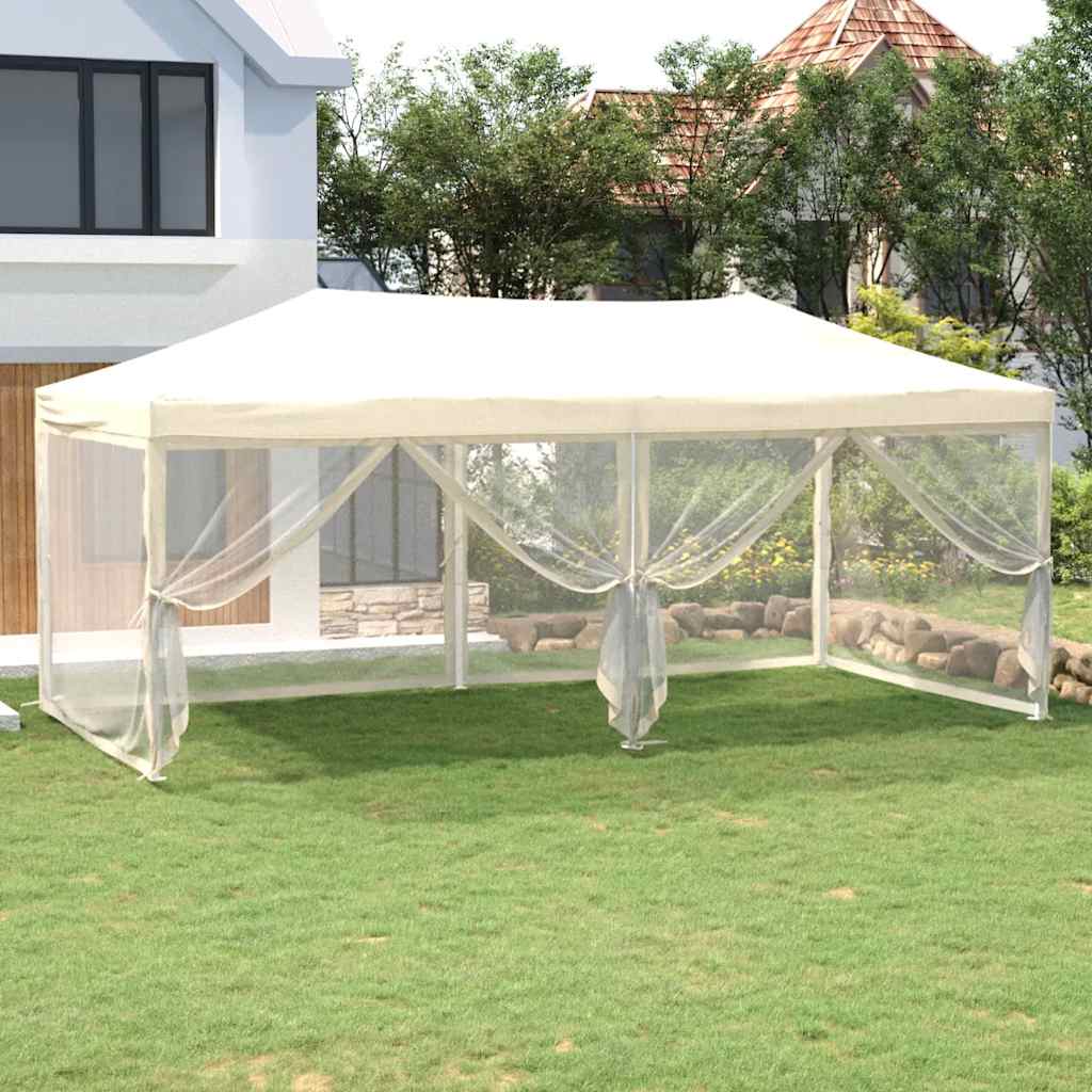 vidaXL Partytent inklapbaar met zijwanden 2x2 m blauw