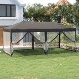 vidaXL Partytent inklapbaar met zijwanden 2x2 m blauw