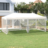 vidaXL Partytent inklapbaar met zijwanden 2x2 m blauw