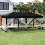 vidaXL Partytent inklapbaar met zijwanden 2x2 m blauw