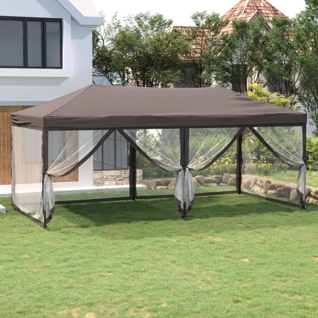 vidaXL Partytent inklapbaar met zijwanden 2x2 m blauw