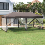 vidaXL Partytent inklapbaar met zijwanden 2x2 m blauw