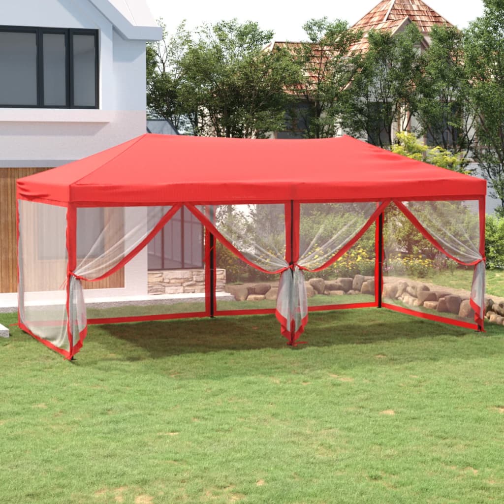 vidaXL Partytent inklapbaar met zijwanden 2x2 m blauw