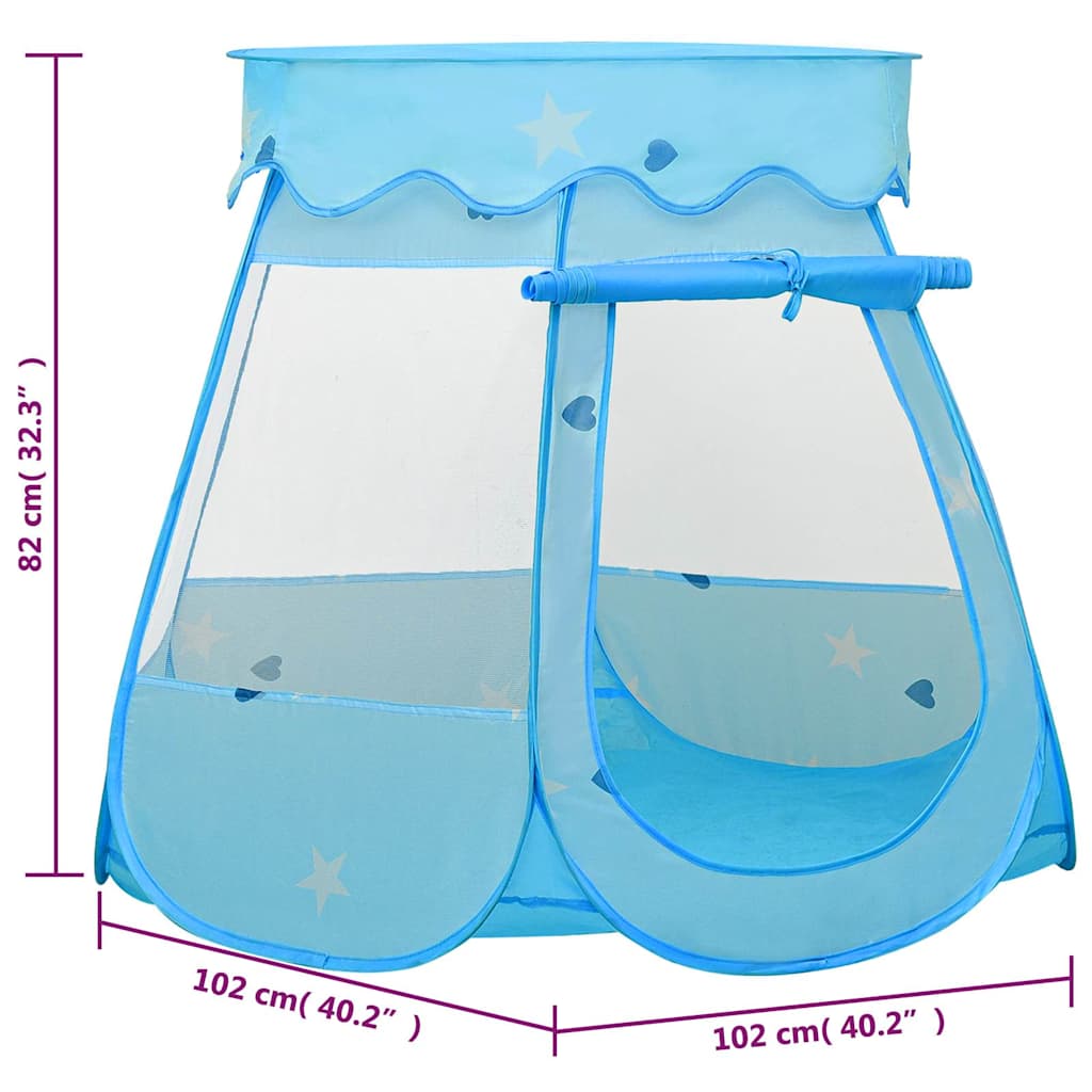 vidaXL Kinderspeeltent 102x102x82 cm blauw