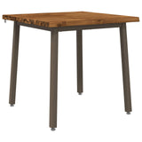 vidaXL 70 x 70 x 75 cm Solid Acacia Wood Natural and Coffee