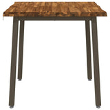 vidaXL 70 x 70 x 75 cm Solid Acacia Wood Natural and Coffee