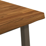 vidaXL 70 x 70 x 75 cm Solid Acacia Wood Natural and Coffee