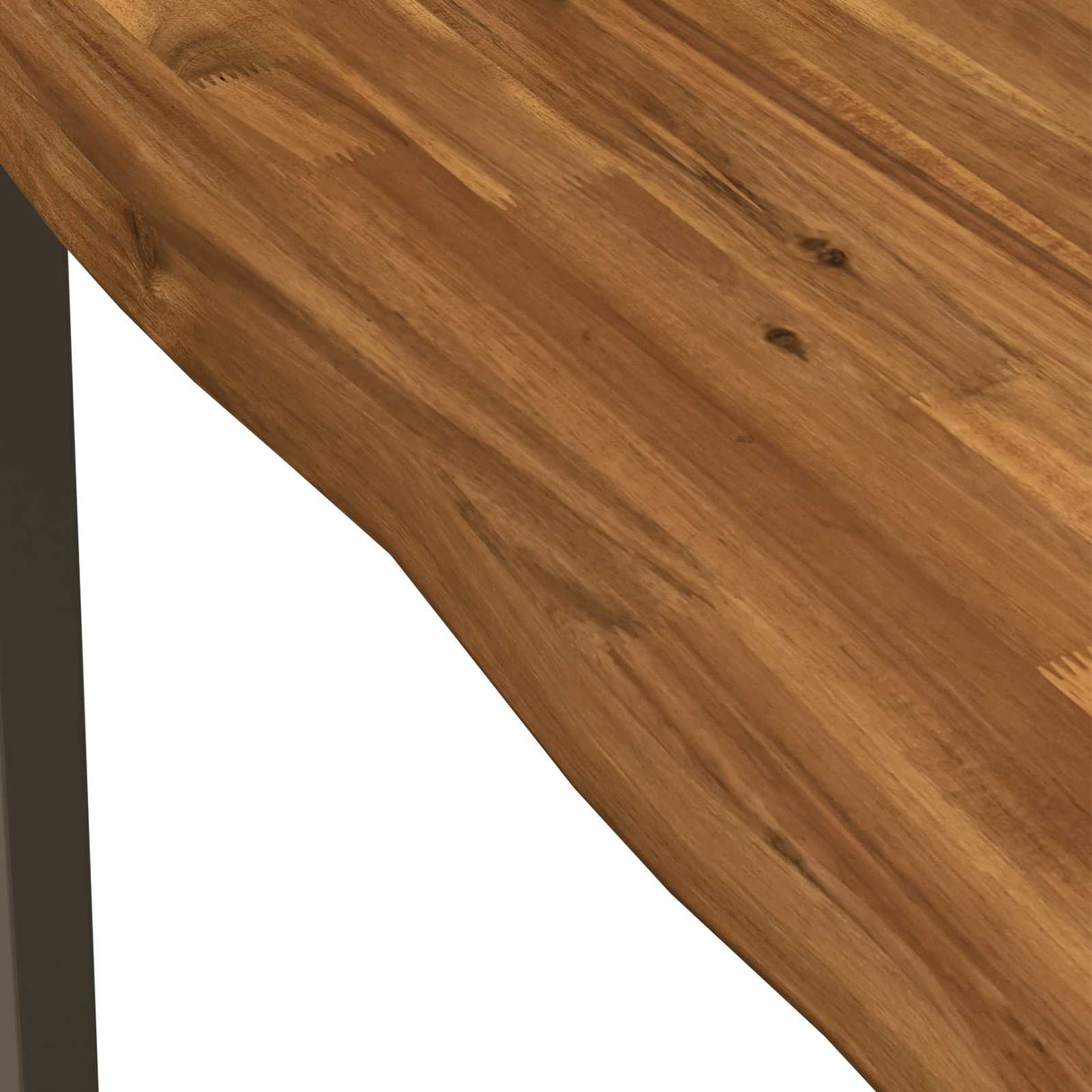 vidaXL 70 x 70 x 75 cm Solid Acacia Wood Natural and Coffee
