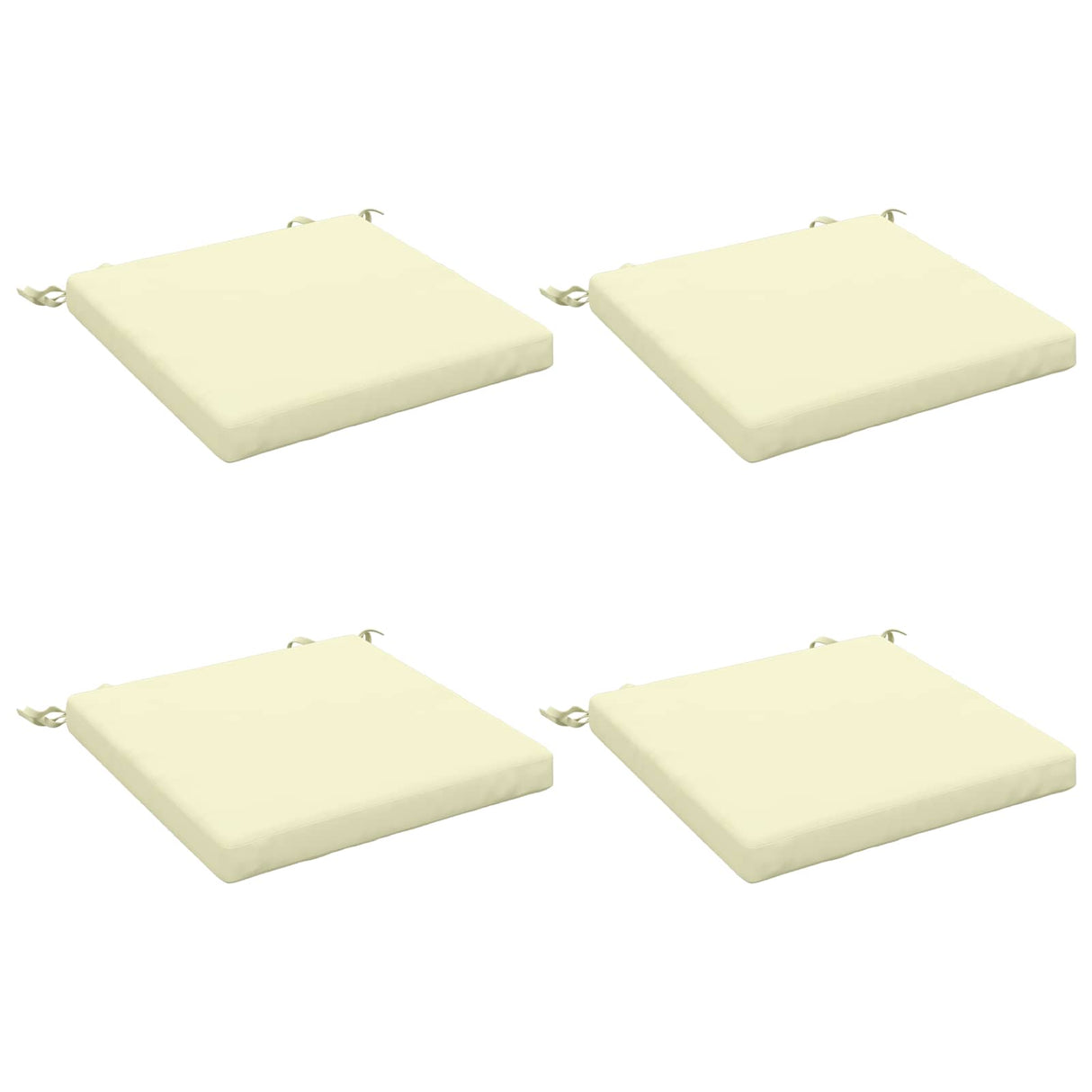 vidaXL 4-Piece Zitkussens SOEST 4 st 100% Polyester Crèmekleurig