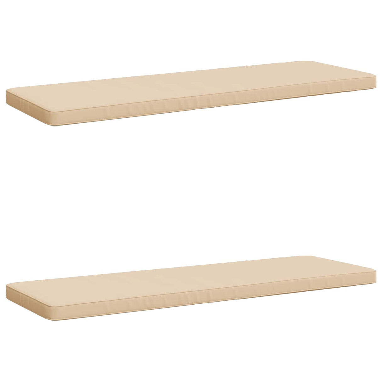 vidaXL 2-delige Bankkussens VUGHT 2 st 100% Polyester Crèmekleurig