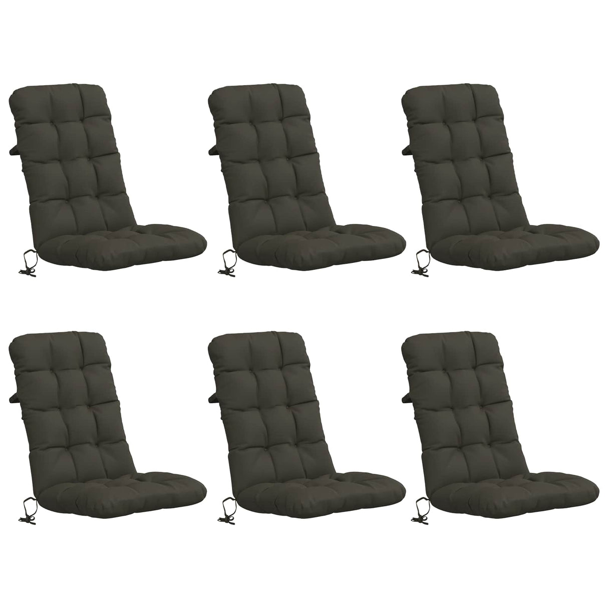 vidaXL 4-piece high-back cushion VIANEN 4 pcs 100% Polyester Anthracite