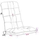vidaXL 4-piece high-back cushion VIANEN 4 pcs 100% Polyester Anthracite